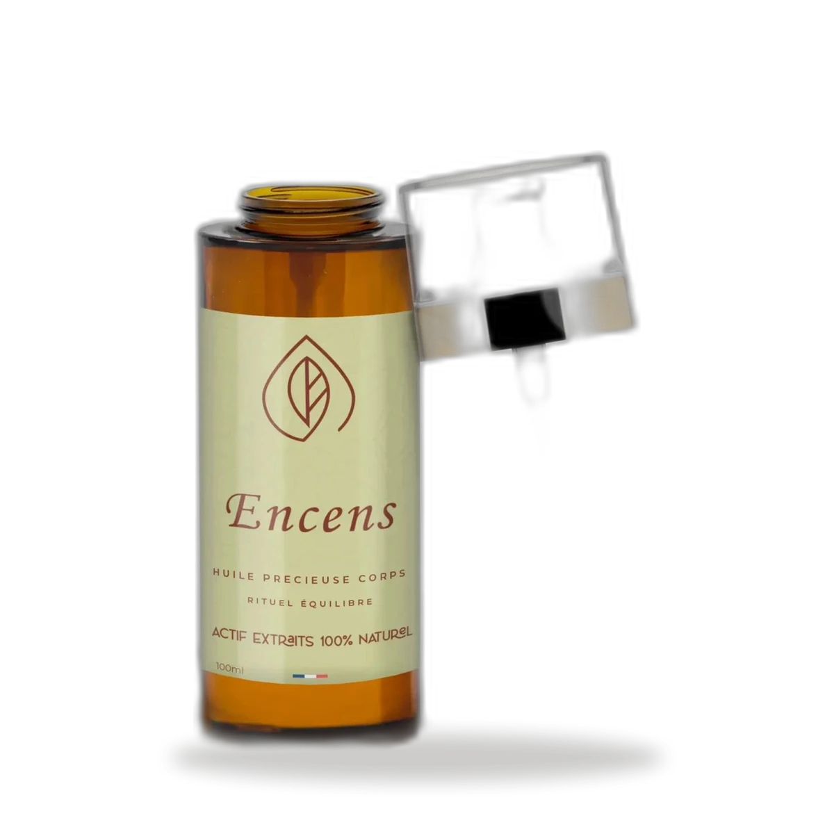 Huile massage corps encens – vue 2